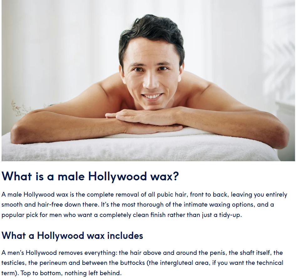 Male Hollywood wax - The Treatment Files